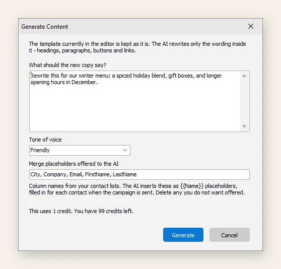 AI writing