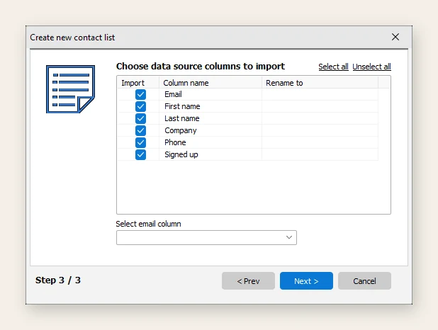Importing a list
